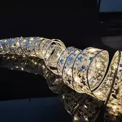 1/2/3/5/10m ano novo fita de natal luz de fadas corda guirlanda luzes árvore de natal ornamento fita luz decoração para casa