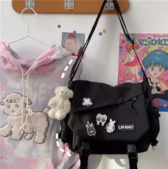 Bolsa Crossbody Japonesa de Grande Capacidade para Mulheres, Bolsas de Nylon, Ombro, Workwear Retro, Carteiro Bolsas na internet