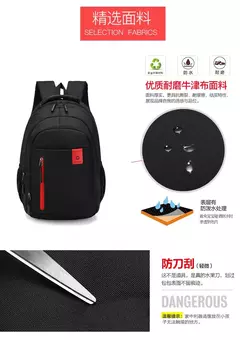 Mochila Oxford Business impermeável para homens e mulheres, bolsa para computador, mochila de viagem casual, mochila escolar luminosa, nova na internet