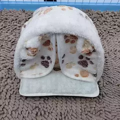 Nova casa de hamster para animais de estimação, camas quentes e macias, gaiola impressa de pelúcia para cobaia, esquilo, ratos, ratos, suprimentos para animais pequenos - comprar online
