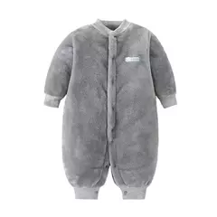 Macacão de flanela macia para bebê recém-nascido, jaqueta infantil para meninas e meninos, macacão de bebê, roupas de primavera e inverno, 0-18 meses na internet