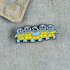 Anime pokemon esmalte pino squirtle crachá broche denim roupas saco sapatos bonito animal criança jóias presente para amigos brinquedo