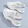 Sapatilhas de plataforma para mulheres, sapatilhas casuais para senhoras, sapatos baixos, verde, 2023