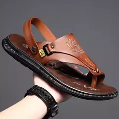 Sandálias dos homens Atacado de Verão de sola Macia Anti derrapante Sapatos de Praia dos homens Grande Nova flip-flops Casual Outwear Sandálias - comprar online