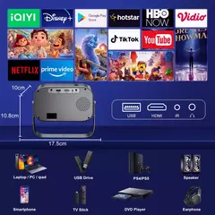 Salange-P28B Suporte 4K Projetor, Android 11, WiFi 6, BT5.0, Smart TV, 720P, Cinema, Filme ao ar livre, Foco Eletrônico, Excelente Som - loja online
