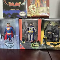 Neca batman coringa figura mafex supermen harley quinn figura de ação dos desenhos animados papéis clássicos modelo colecionável brinquedos aniversário na internet