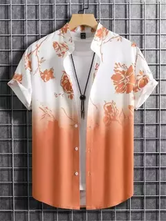Camisa de praia de manga curta masculina, estampada flores 3D, tops respiráveis, festa ao ar livre, verão, novo, S-5XL, 2022 - Wolf Magazine
