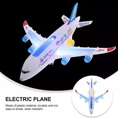 Brinquedo eletrônico do avião com música, piloto automático Flash Sound Aircraft, avião de rotação automática, presente educativo para crianças - Wolf Magazine
