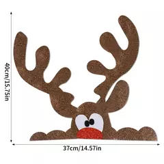 Natal porta e janela adesivos feltro, boneco de neve dos desenhos animados, Papai Noel, alces, adesivo de parede para o inverno, decoração do Natal, Natal, ano novo - comprar online