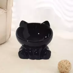 Tigela para gatos, acessórios para animais de estimação, cerâmica, diagonal, pés altos, proteção fofa, coluna cervical, tigela para cachorro, bebida, água, suprimentos para animais de estimação - Wolf Magazine