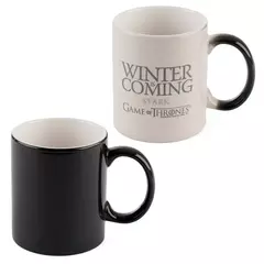 Jogo dos tronos inverno está vindo cor stark mudando canecas calor sensível xícara de chá 11oz aniversário fãs presente natal copos lobo - comprar online