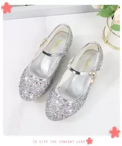 Sapato de salto alto de cristal infantil, sandálias de cristal, fivela, princesa sapato de dança, desempenho estudantil, couro, meninas, moda - loja online