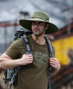 Tampão solar anti-UV respirável masculino, aba larga grande, chapéu de balde, chapéu de vaqueiro, pesca ao ar livre, caminhada, praia, malha, moda verão, novo, 2024