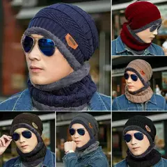Imagem do Chapéu coral de veludo masculino e feminino, boné de malha, protetor de pescoço, cachecol, cachecol, exterior, equitação, quente, espessamento mais, inverno