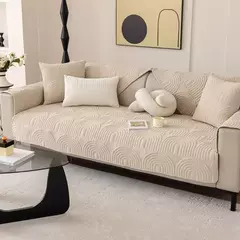 Luxo Chenille Sofa Cover para sala de estar, tapete anti-derrapante, almofada do sofá, toalha, Anti-Cat Scratch, Jacquard, Chaise Longue, 1Pc - comprar online