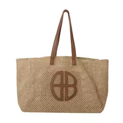 Bolsa de ombro de grande capacidade para mulheres, bolsa casual, personalizada, tecida, nova moda, verão, 2024