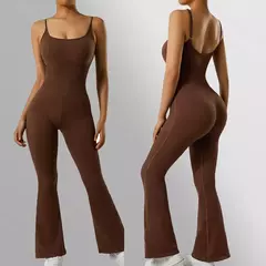 Macacão feminino roupa de uma peça sem mangas o-pescoço bodysuit macacão casual streetwear roupas femininas esportivas - comprar online