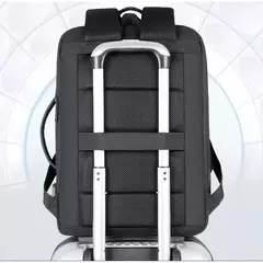 Expansível Mochila Laptop Impermeável, Bolsa de Negócios Masculina, Mochilas de Trabalho Multifuncionais, Saco Preto para Notebook, 16 17 "Carregamento - Wolf Magazine