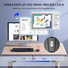 Imagem do Mouse sem fio Mouse silencioso 2.4G portátil móvel Optical Office Mouse DPI níveis ajustáveis para Notebook PC Laptop MacBook