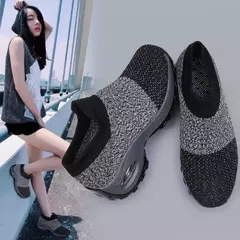 Sapatilhas antiderrapantes ortopédicas para mulheres, sapatos de plataforma casuais para senhoras, tênis resistentes ao desgaste, tênis versáteis