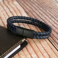 2025 novas pulseiras e pulseiras de couro genuíno para homens mulheres dupla camada pulseira de corda de couro jóias artesanais homme pulseras na internet