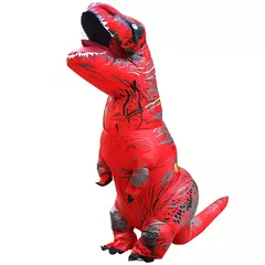 Adulto crianças trajes de dinossauro inflável terno vestido anime festa cosplay carnaval purim traje de halloween para homem mulher na internet