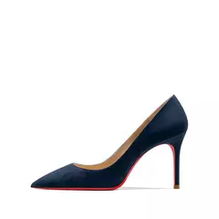 Imagem do 2022 outono nova mulher sapatos de salto alto sexy apontou camurça vermelho brilhante fundo bombas moda temperamento rasa sapatos de casamento