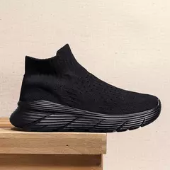 Tênis Leve Respirável Masculino, Corrida, Caminhada, Tênis de Meia, Esporte, Casual, Moda na internet