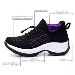 Sapatos de caminhada femininos moda meia tênis respirar confortável sapatos de enfermagem sapatos casuais plataforma mocassins antiderrapante na internet