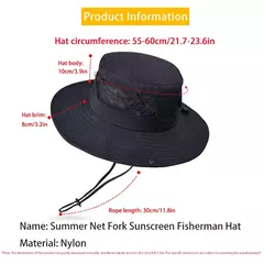Xinbaoguan-Men's Respirável Sunshade Fisherman Hat, Sunscreen Sun Hat, Chapéu de Pesca, Big Eaves, 100% Nylon, Primavera, Verão, 9245
