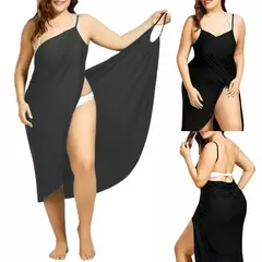 Vestido de praia monocromático feminino, cobertura sexy de biquíni, roupa de banho, maiô, roupa de verão - Wolf Magazine