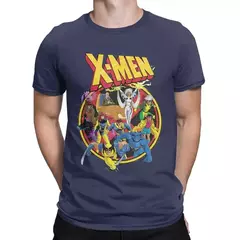 Série Animada Marvel masculina camiseta de algodão, roupas de manga curta, camiseta com gola redonda, camisetas estampadas, streetwear retrô, X-Men, anos 90
