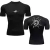 Camisa esportiva de compressão anime masculina, camiseta de ginástica secagem rápida, camiseta esportiva fitness, tops de elasticidade, camiseta masculina, verão, outono