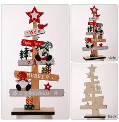 Árvore De Natal De Madeira Desktop Ornamento, Placa De Sinal De Papai Noel, Decoração De Natal Para Casa, Presente De Ano Novo, Feliz Natal, 2025 - Wolf Magazine