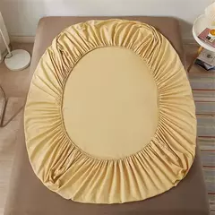 100% algodão cabido folha de cama com faixa elástica cor sólida anti-deslizamento ajustável colchão capa para cama única dupla rei rainha - comprar online