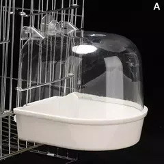 Banho de pássaro suspenso, impermeável, resistente ao desgaste, fácil de limpar, estilo gaiola, banho externo para pássaros, como papagaios e minho - Wolf Magazine