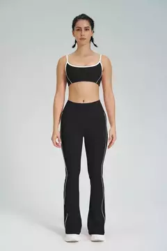 Terno de Yoga Patchwork de duas peças para mulheres, cintura alta Flare Leggings, roupas de treino Fitness Sportswear agasalho