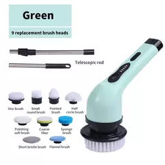 Escova de limpeza elétrica 9 em 1, purificador elétrico, ferramentas de limpeza elétrica, salão, cozinha, banheiro, utensílios de limpeza - Wolf Magazine