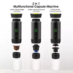 Máquina de café expresso portátil elétrica sem fio, 3 em 1, cápsula em pó, cafeteira de viagem, carro e casa Camping - loja online