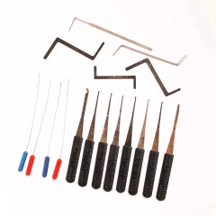 Kit de ferramentas extrator de serralheiro 17/18 em 1, conjunto de ferramentas de remoção de chave quebrada com chave de tensão para família, ajudante de vida doméstica na internet