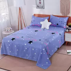Folha de cama grossa lavada macia do pano do algodão, matéria têxtil home, poliéster, algodão, Pele-amigável, nenhumas tampas do descanso, 1PC - Wolf Magazine