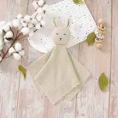 Algodão Malha Crochet Sleepy Bunny Cobertor, Cabeça macia recheada, Primeiro brinquedo do bebê, Dormir Segurando Cobertor de Segurança, Nome personalizado - comprar online