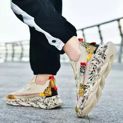 Tênis de corrida respirável de luxo masculino, Tênis Casual Masculino, Treinador de tênis, Mocassins Moda Corrida - loja online