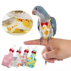 Imagem do Fralda lavável para papagaio com gravata borboleta, roupas fofas para animais de estimação, frutas coloridas, cacopsita, pombos, pássaros de estimação, roupas de vôo s m l