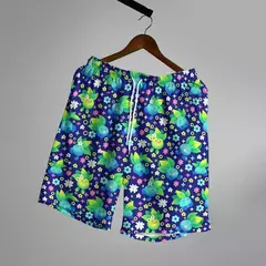 Imagem do Calção de bolso casual masculino com cordão, desenho animado animal engraçado, streetwear respirável, calça praia, moda verão