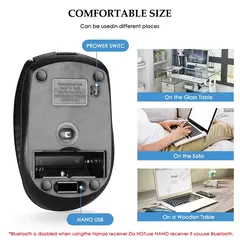 Mouse sem fio Mouse silencioso 2.4G portátil móvel Optical Office Mouse DPI níveis ajustáveis para Notebook PC Laptop MacBook na internet