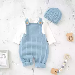 Bebê meninos e meninas sem mangas macacão de malha, recém-nascido infantil Netural Strap macacões, conjuntos de criança, chapéus roupas, moda