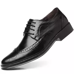 Handcrafted masculino oxford sapatos genuíno couro de bezerro brogue vestido sapatos negócios clássicos sapatos formais homem