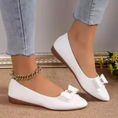 Mulheres casuais apartamentos sapatos novo arco elegante sapatos de caminhada primavera designer marca retro vestido sola macia sapatos zapatillas mujer - Wolf Magazine