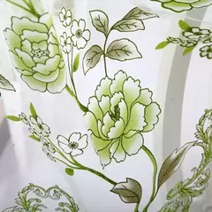 Peony Tule Cortinas para Porta e Janela da Cozinha, Jacquard Sheer Voile, Cortinas de Fios, Sala e Quarto, 100x200cm, Y, 1PC na internet